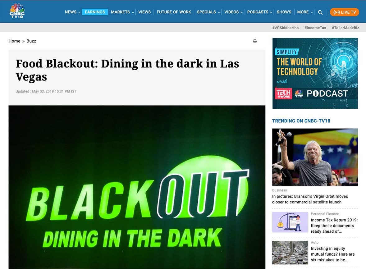 Food Blackout: Dining in the dark in Las Vegas