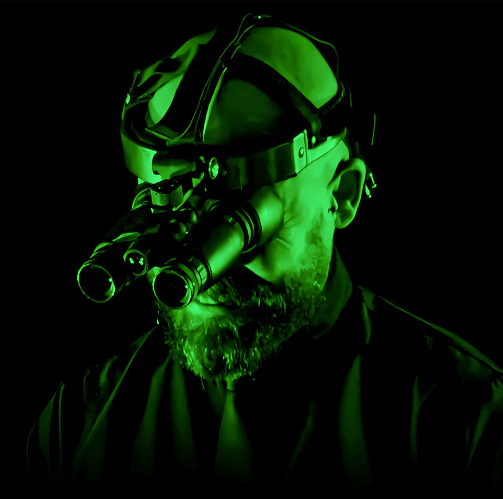 Man in night vision goggles